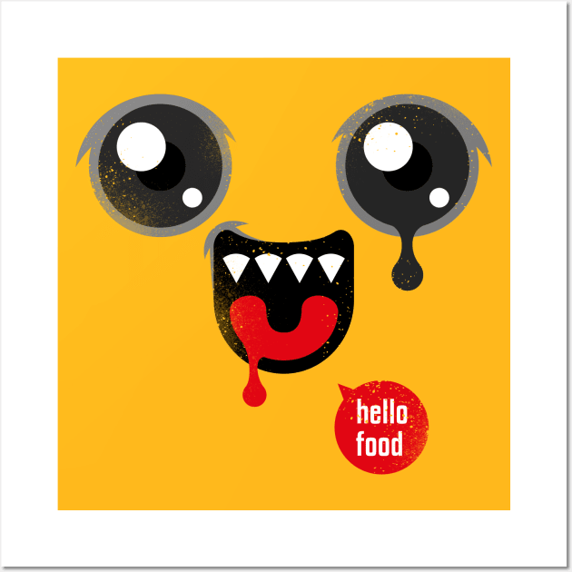 Hello Food Wall Art by FunkyHusky